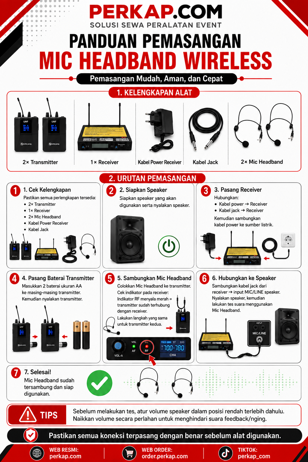 Instruksi 1 — Mic Headband Electro Young (2 Unit)
